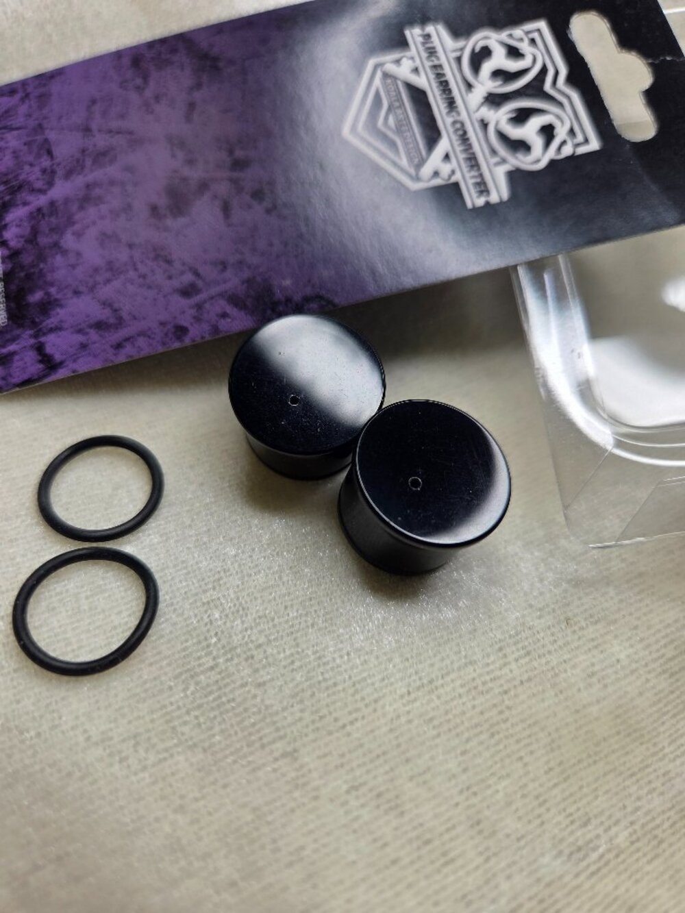 Koala Art & Design Black 16mm 5/8 Plug Earring Converters β NEW